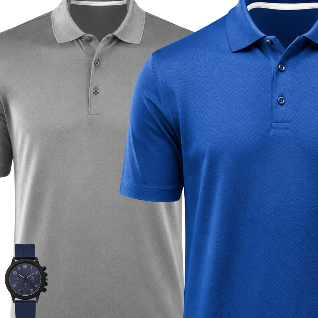 [BUY 1, GET 2 + FREE WATCH] Premium Polo Shirts 2-Pack