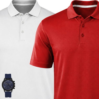 [BUY 1, GET 2 + FREE WATCH] Premium Polo Shirts 2-Pack