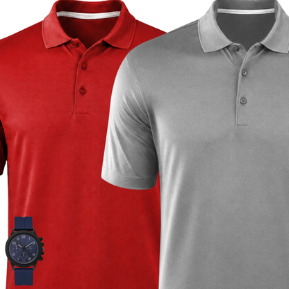 [BUY 1, GET 2 + FREE WATCH] Premium Polo Shirts 2-Pack